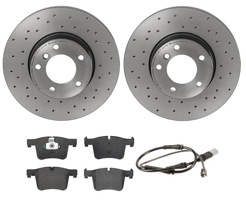 Brembo Brake Pads and Rotors Kit - Front (312mm) (Xtra) (Low-Met)